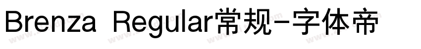 Brenza Regular常规字体转换